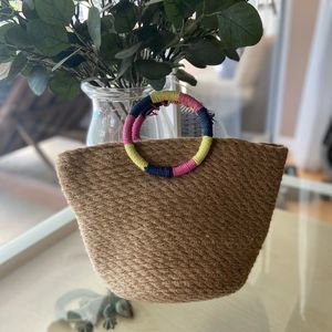 Gap Jute Bag Circular Handles & Shoulder Straps